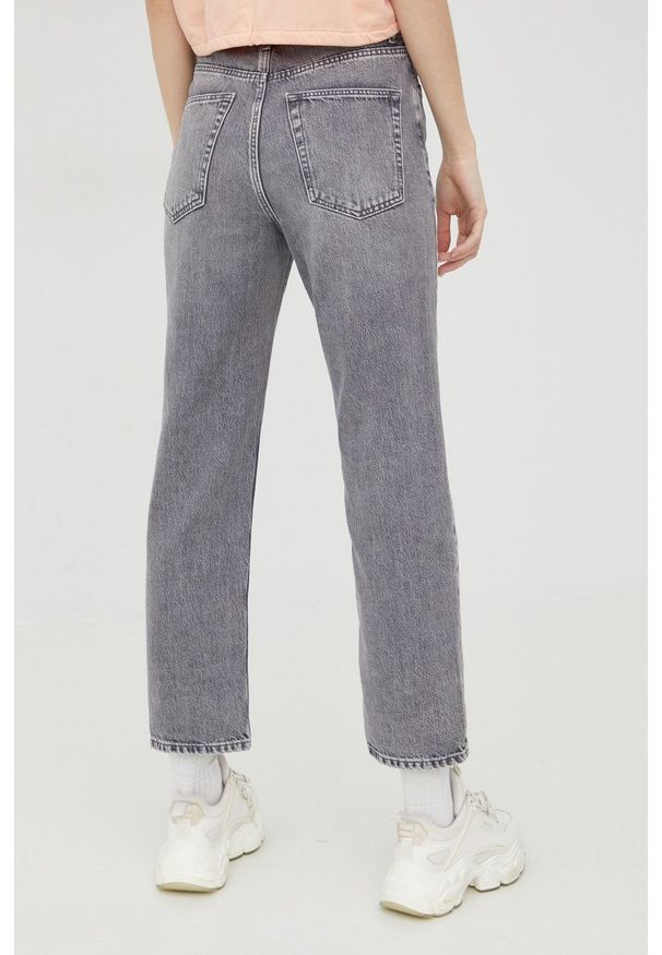 only - Only jeansy damskie high waist. Stan: podwyższony. Kolor: szary