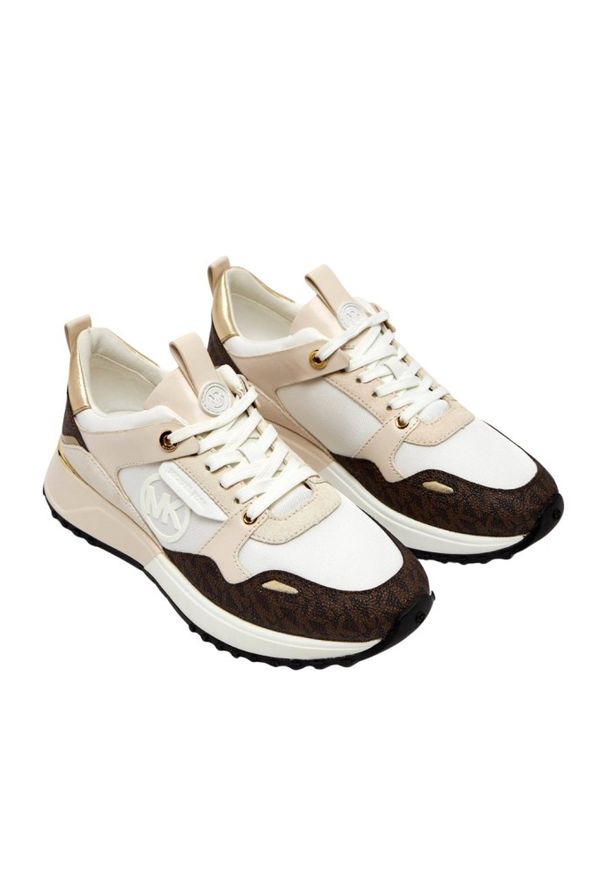 Michael Kors - MICHAEL KORS Białe sneakersy damskie Theo Trainer, Rozmiar 39. Okazja: na co dzień. Kolor: biały