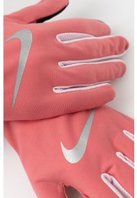 Nike rękawiczki damskie kolor różowy. Kolor: różowy. Materiał: skóra, materiał