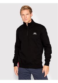 Alpha Industries Bluza Half Zip 108308 Czarny Regular Fit. Kolor: czarny. Materiał: bawełna #1