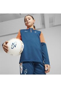 Puma - Młodzieżowa bluza piłkarska PUMA x NEYMAR JR Creativity z zamkiem błyskawicznym. Kolor: pomarańczowy, niebieski, wielokolorowy. Sport: piłka nożna