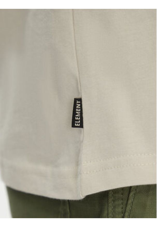 Element T-Shirt ELYZT00518 Beżowy Regular Fit. Kolor: beżowy. Materiał: bawełna