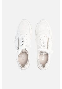Gabor - Skórzane obuwie sportowe. Zapięcie: sznurówki. Kolor: biały. Materiał: skóra. Szerokość cholewki: normalna. Wzór: aplikacja #5