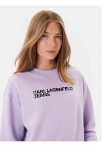 Karl Lagerfeld Jeans Bluza A1W20005 Fioletowy Regular Fit. Kolor: fioletowy. Materiał: bawełna #5