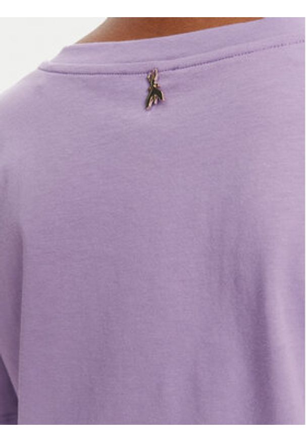 Patrizia Pepe T-Shirt 2M4422/J274-M531 Fioletowy Regular Fit. Kolor: fioletowy. Materiał: bawełna