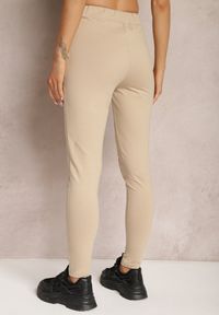 Renee - Jasnobeżowe Bawełniane Spodnie Dresowe Steroka. Kolor: beżowy. Materiał: bawełna, dresówka #5