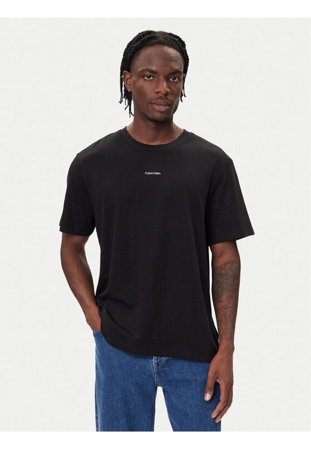 Calvin Klein Polo LV04LC241G Czarny Regular Fit. Typ kołnierza: polo. Kolor: czarny. Materiał: bawełna