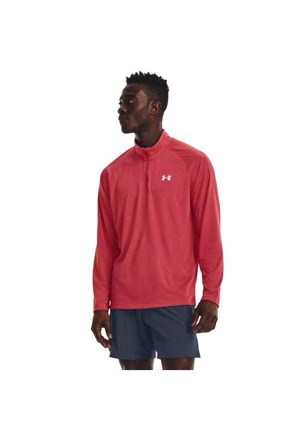 Koszulka męska Under Armour Streaker Half Zip. Kolor: czerwony