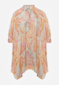 Renee - Pomarańczowa Nietoperzowa Koszula z Bawełną o Fasonie Oversize Celista. Okazja: na co dzień. Kolor: pomarańczowy. Materiał: bawełna. Styl: casual, elegancki #8