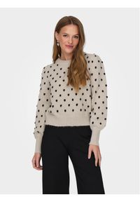 JDY Sweter 15304813 Écru Regular Fit. Materiał: syntetyk #1