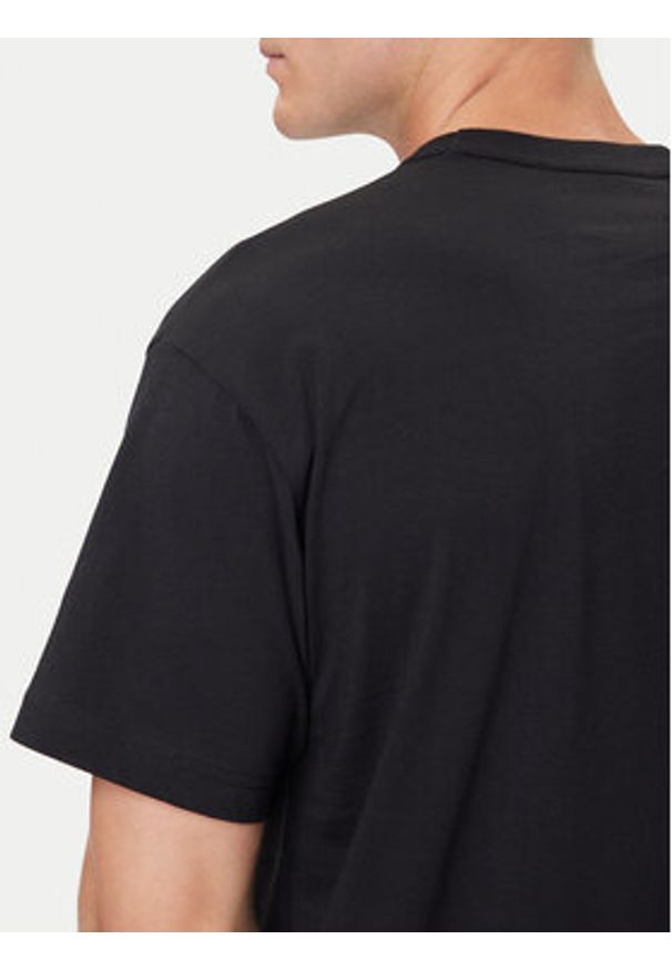 Versace Jeans Couture T-Shirt 79GAHE01 CJ00T Czarny Regular Fit. Kolor: czarny. Materiał: bawełna