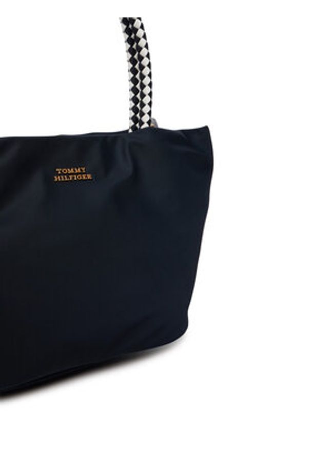TOMMY HILFIGER - Tommy Hilfiger Torebka Th Marina Bucket Nylon AW0AW18831 Granatowy. Kolor: niebieski