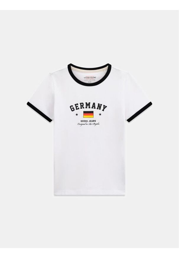 Guess Jeans T-Shirt 183096 Biały Classic Fit. Kolor: biały