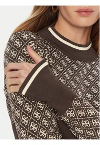 Guess Sweter Lise W3BR81 Z37K0 Brązowy Regular Fit. Kolor: brązowy. Materiał: syntetyk #4