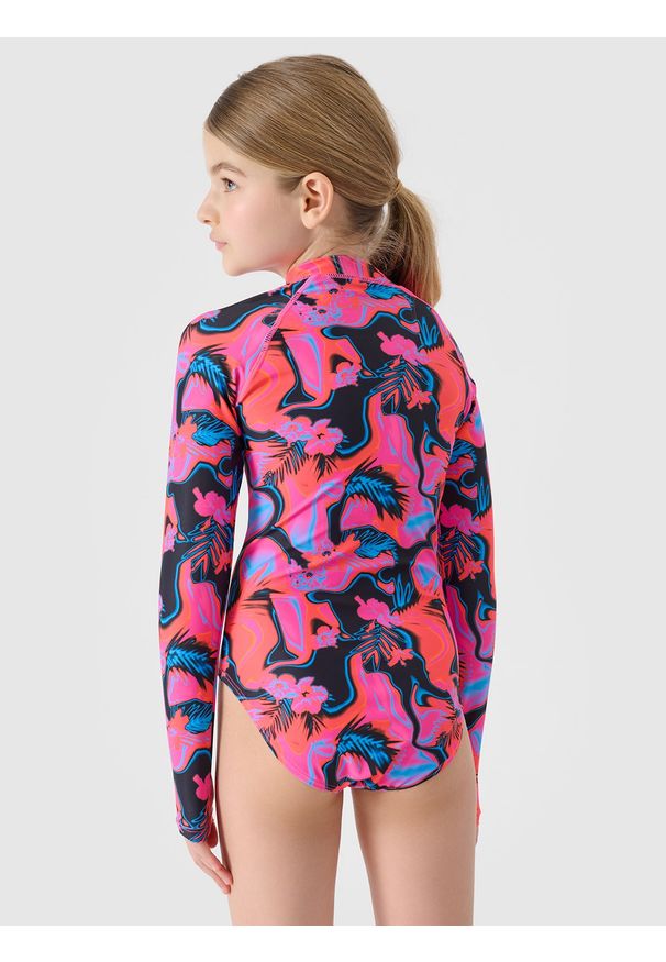 4f - 4F Kostium kąpielowy jednoczęściowy dziewczęcy - multikolor 122/128 (6-8 lat). Kolor: wielokolorowy