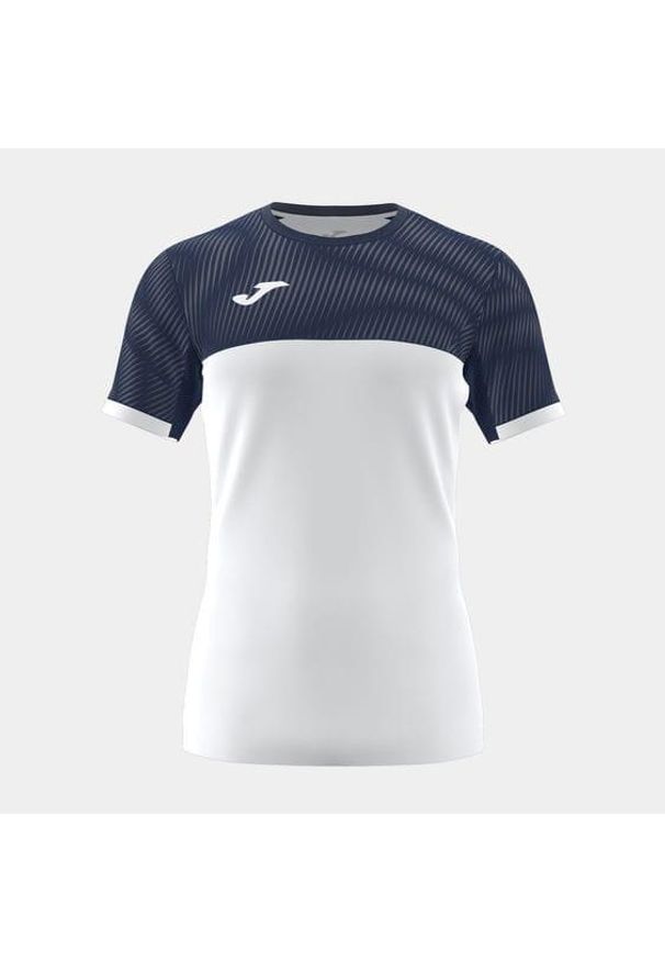 Koszulka tenisowa męska Joma Montreal Short Sleeve T-Shirt. Kolor: biały, wielokolorowy, niebieski. Długość rękawa: krótki rękaw. Długość: krótkie. Wzór: haft. Sport: tenis