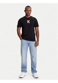 Karl Lagerfeld - KARL LAGERFELD T-Shirt 755099 553270 Czarny Regular Fit. Typ kołnierza: dekolt w karo. Kolor: czarny. Materiał: bawełna #3