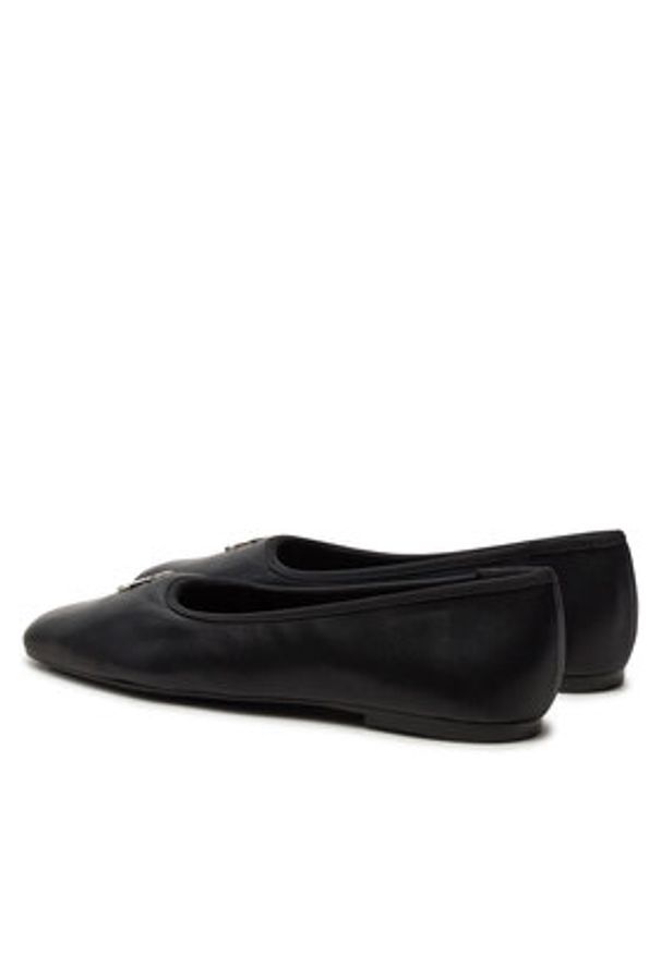 DKNY Baleriny Daine K3422486 Czarny. Kolor: czarny. Materiał: skóra