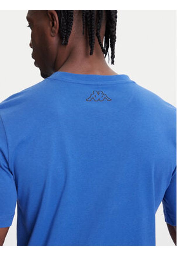 Kappa T-Shirt 351U8JW 741 Niebieski Regular Fit. Kolor: niebieski. Materiał: bawełna