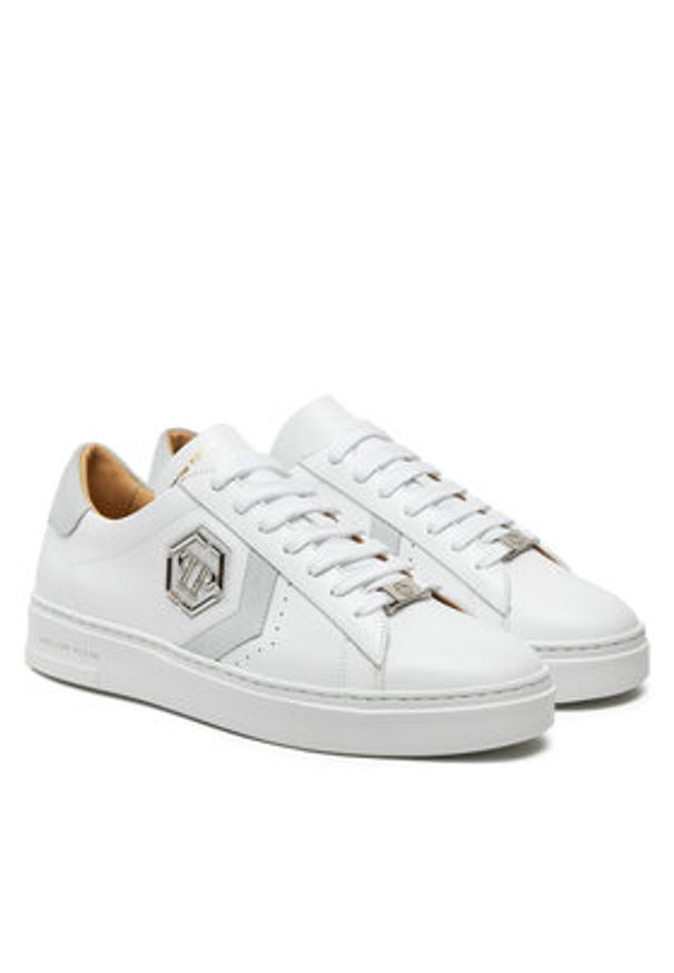 Philipp Plein - PHILIPP PLEIN Sneakersy FADS MSC3998 PLE005N Biały. Kolor: biały. Materiał: skóra