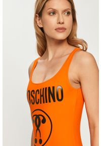 Moschino Underwear - Strój kąpielowy. Kolor: pomarańczowy. Materiał: materiał, dzianina, poliamid, elastan. Wzór: nadruk #3