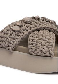 Inuikii Klapki Woven Stones Platform 1004.005.0043 Szary jasny. Kolor: szary. Materiał: materiał. Obcas: na platformie #2
