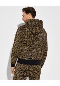 Versace Jeans Couture - VERSACE JEANS COUTURE - Rozpinana bluza z logowaniem. Kolor: czarny. Materiał: dresówka, materiał. Długość rękawa: długi rękaw. Długość: długie. Wzór: aplikacja #2