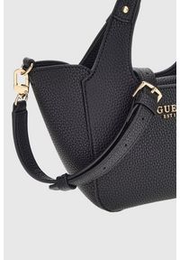 Guess - GUESS Czarna torebka damska Calista 2 In 1 Mini. Kolor: czarny. Materiał: skórzane. Rozmiar: małe #4