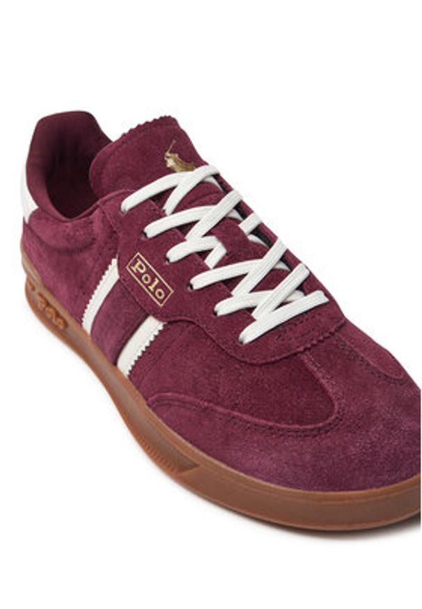 Polo Ralph Lauren Sneakersy 804950266003 Bordowy. Kolor: czerwony. Materiał: zamsz, skóra