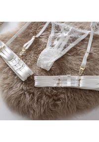 Intica - Komplet bielizny push-up z koronką czteroczęściowy Zenia. Kolor: biały. Materiał: koronka. Wzór: koronka #4