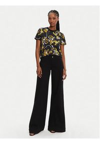 Versace Jeans Couture T-Shirt 78HAH613 Czarny Regular Fit. Kolor: czarny. Materiał: bawełna