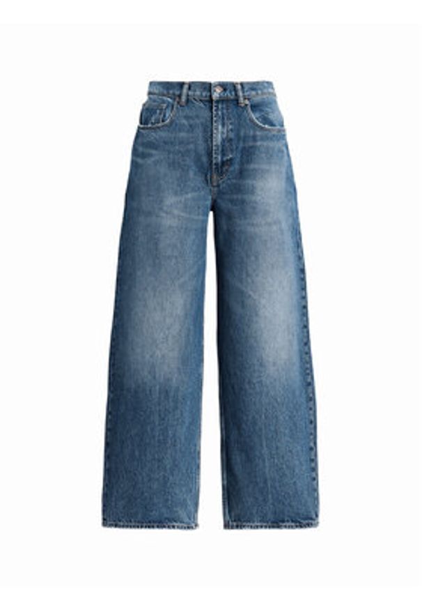 Polo Ralph Lauren Jeansy 211969380001 Niebieski Wide Leg. Kolor: niebieski