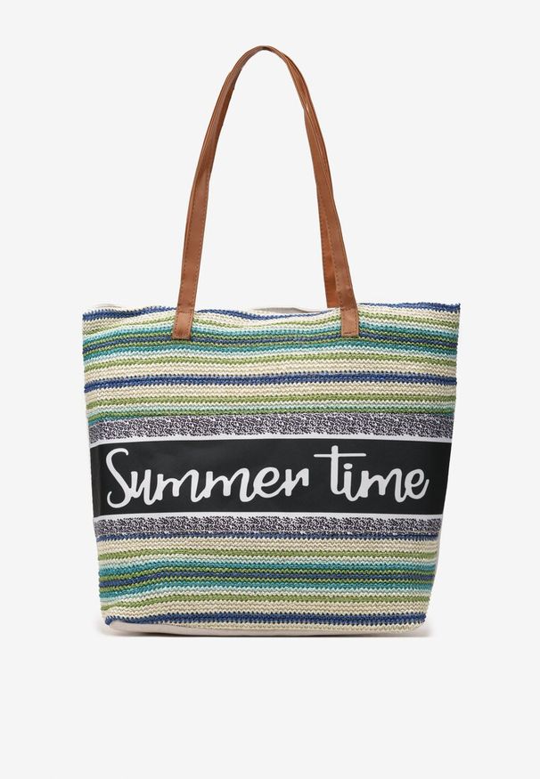 Renee - Jasnozielona Torebka Typu Shopper na Plażę z Jedną Komorą Gomeissa. Kolor: zielony. Sezon: lato. Styl: wakacyjny