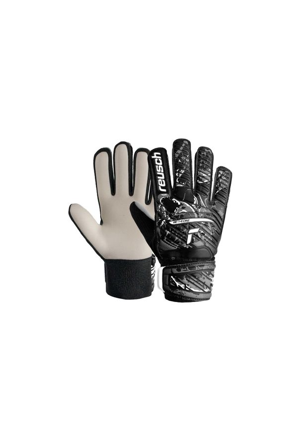 Reusch - Rękawice bramkarskie dziecięce REUSCH Attrakt Starter Solid Junior. Kolor: czarny. Sport: piłka nożna