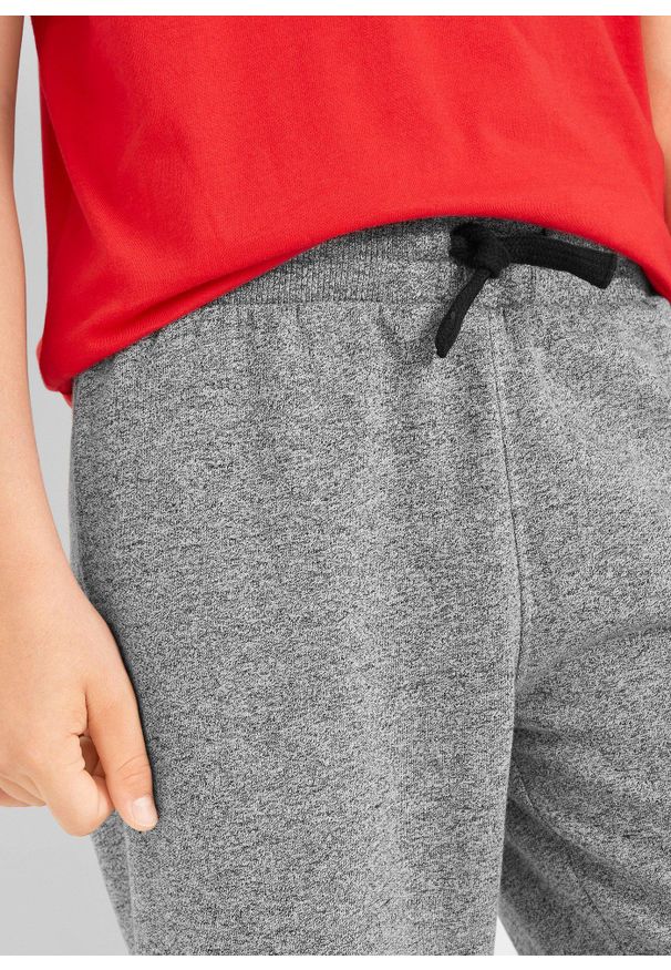 bonprix - Spodnie dresowe z czystej bawełny (2 pary). Kolor: czarny. Materiał: bawełna, dresówka