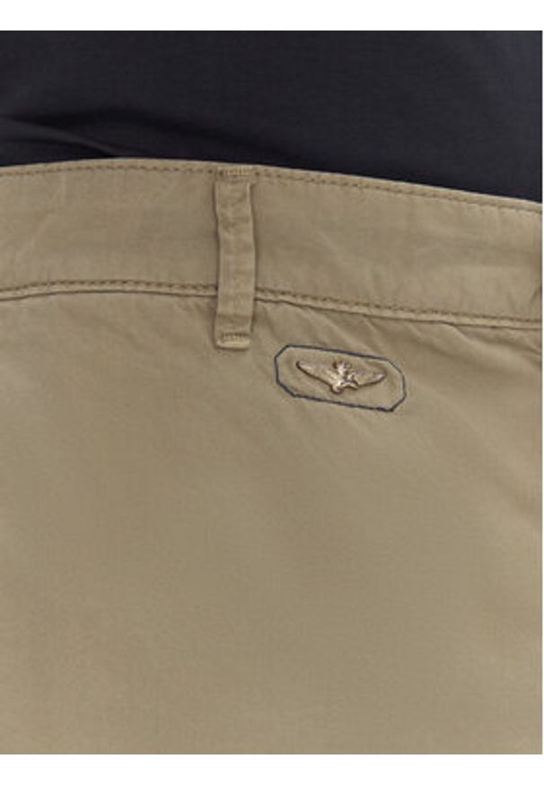 Aeronautica Militare Szorty materiałowe 251BE066CT1122 Khaki Regular Fit. Kolor: brązowy. Materiał: bawełna