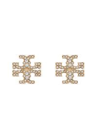 Tory Burch Kolczyki Kira Pave Stud 158535 Złoty. Materiał: metalowe. Kolor: złoty #1