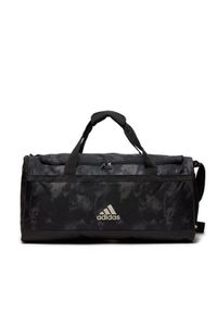 Adidas - adidas Torba Linear Graphic Duffel Medium IS3784 Czarny. Kolor: czarny. Materiał: materiał