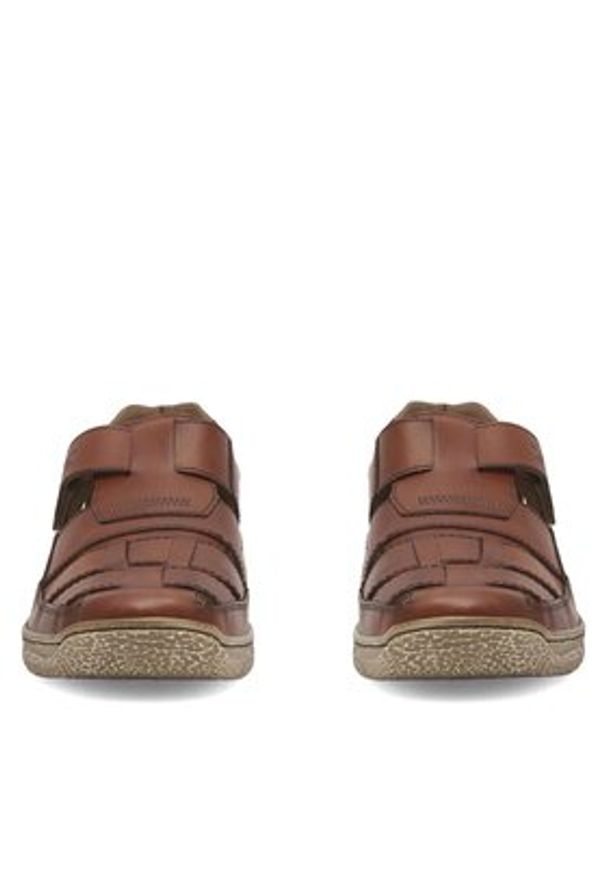 Rieker Sandały 03578-24 Brązowy. Kolor: brązowy. Materiał: skóra