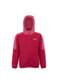 Regatta - Kurtka Dziecięca Volcanics VIII Terrain Print Reflective Jacket. Kolor: różowy. Wzór: nadruk #1