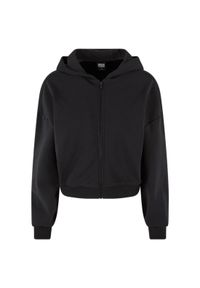 Damska rozpinana bluza z kapturem Urban Classics Cozy. Typ kołnierza: kaptur. Kolor: czarny. Materiał: bawełna, elastan #1