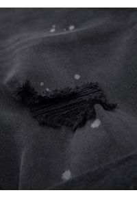 Ombre Clothing - Męskie krótkie spodenki jeansowe z przetarciami i podwiniętą nogawką – szare V3 OM-SRDS-0186 - XXL. Okazja: na co dzień. Kolor: szary. Materiał: jeans. Długość: krótkie. Wzór: aplikacja. Sezon: lato. Styl: casual #8