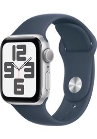 APPLE - Smartwatch Apple Watch SE 2023 GPS 40mm Silver Alu Sport M/L Granatowy (MRE23QI/A). Rodzaj zegarka: smartwatch. Kolor: niebieski. Styl: sportowy #1