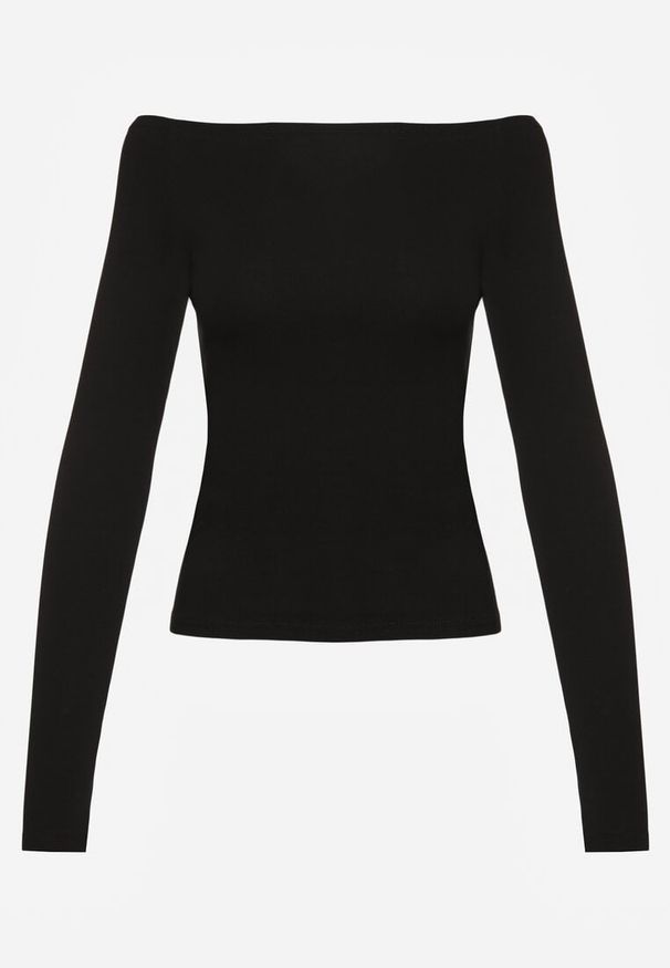 Renee - Czarna Bluzka z Bawełny z Wycięciem na Kciuk Valwiwi. Okazja: na co dzień. Kolor: czarny. Materiał: bawełna. Styl: casual