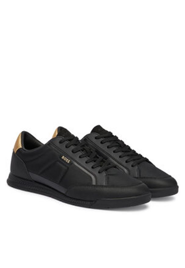 BOSS Sneakersy Nitan 50552879 Czarny. Kolor: czarny. Materiał: materiał