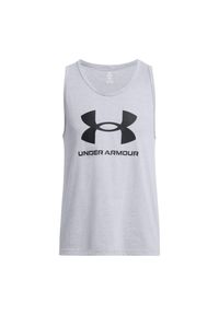 Tank top Under Armour Sporstyle Logo. Kolor: szary, czarny, wielokolorowy. Materiał: bawełna. Styl: sportowy #1
