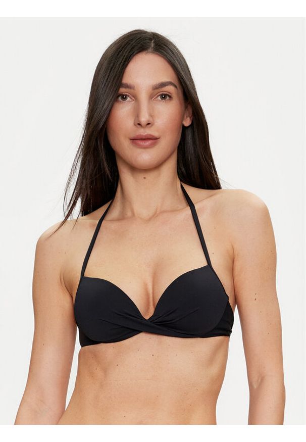 United Colors of Benetton - United Colors Of Benetton Góra od bikini 3P5H5R00Q Czarny. Kolor: czarny. Materiał: syntetyk