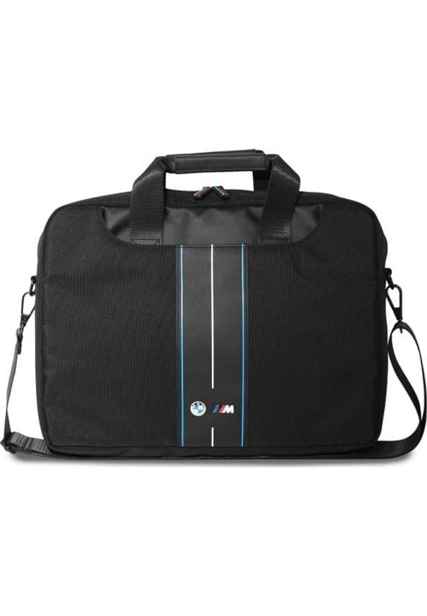 Torba BMW BMW BMCB15COMPVSKL Bag 16" Black Nylon Blue Stripe. Materiał: nylon