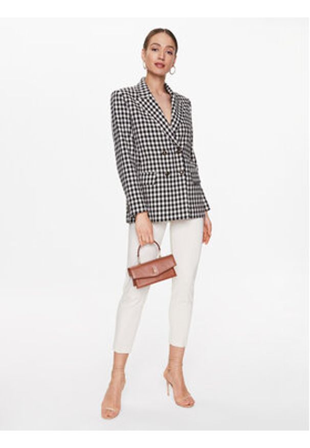 Pinko Spodnie materiałowe Perfetto 100152 A0HM Écru Regular Fit. Materiał: syntetyk