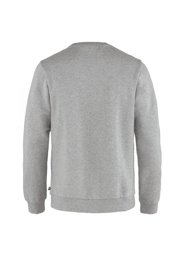 Fjällräven - Bluza bawełniana męska Fjallraven Logo Sweater. Kolor: szary. Materiał: bawełna. Styl: sportowy